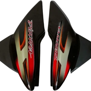 SP SET FIT FOR DISCOVER 125CC BLACK (RED STICK)