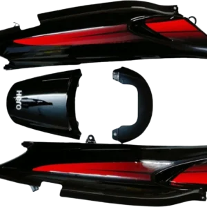 TP (SET OF 4) GLAMOUR N/M BLK / RED (SPORT RED BIKE)