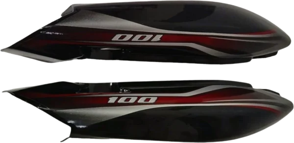 TP SET FIT FOR DISCOVER 100 CC BLACK (RED STICKER)