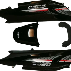 TP SET FIT FOR GLAMOUR FI TYPE-7 BLACK GREY (SILVER BIKE)