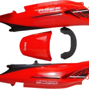 TP SET FIT FOR GLAMOUR FI TYPE-7 SPORT RED (BLACK RED BIKE)