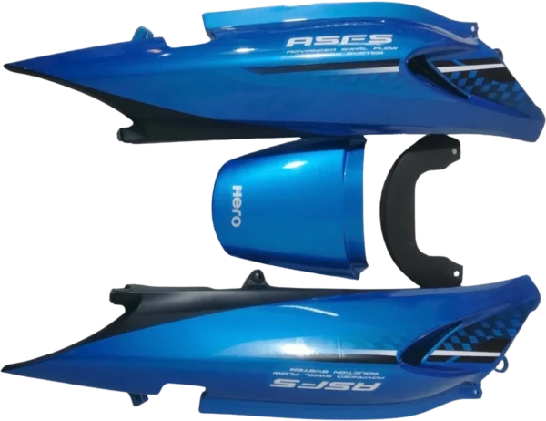 TP SET FIT FOR GLAMOUR FI TYPE-7 TECHNO BLUE (BLACK BLUE BIKE)